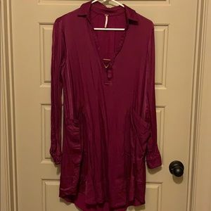 Purple free people midi dress